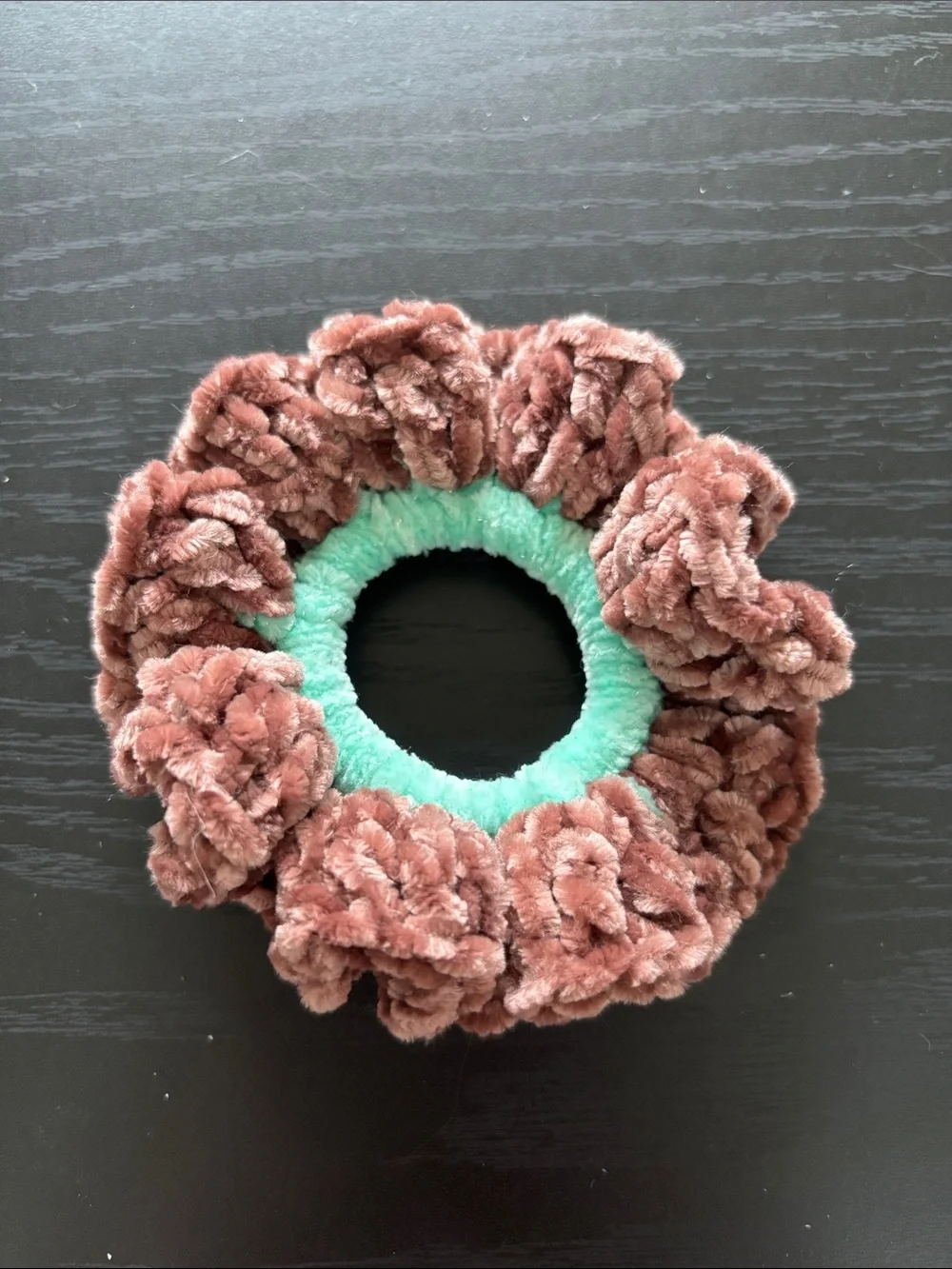 Handmade Crochet Velvet Srunchie